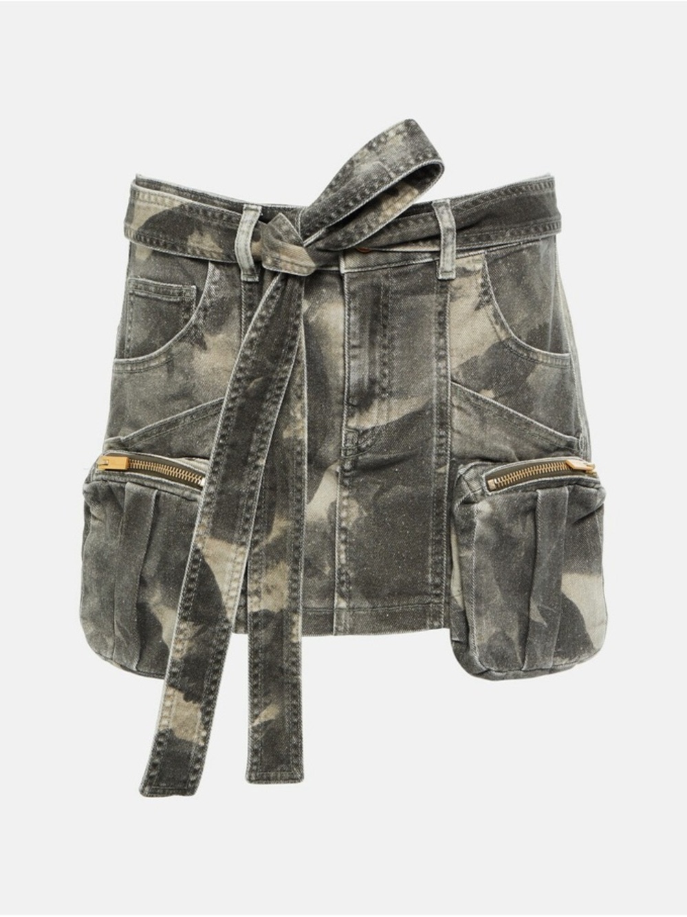 Bluemarine Denim camouflage mini skirt